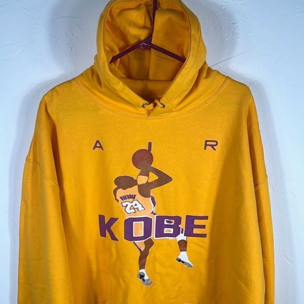 🔥🏀 AIR‎ KOBE Kobe Bryant #24 Lakers Heavy Hoodie Sweatshirt - Sz 2XL - PERFECT